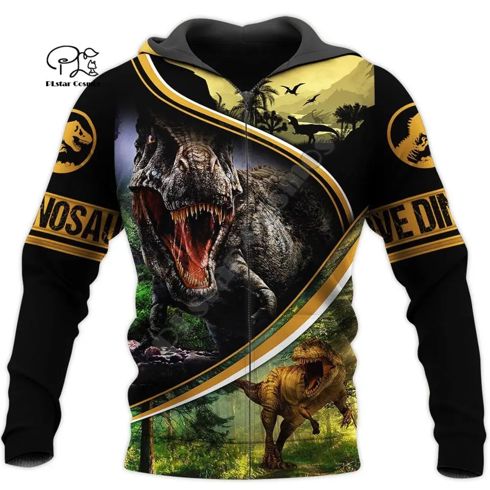 

PLstar Cosmos 3DPrint Hunter Hunting Dinosaur Animal Unisex Harajuku Streetwear Man/Woman Funny Hoodies/Sweatshirt/Jacket/-b19