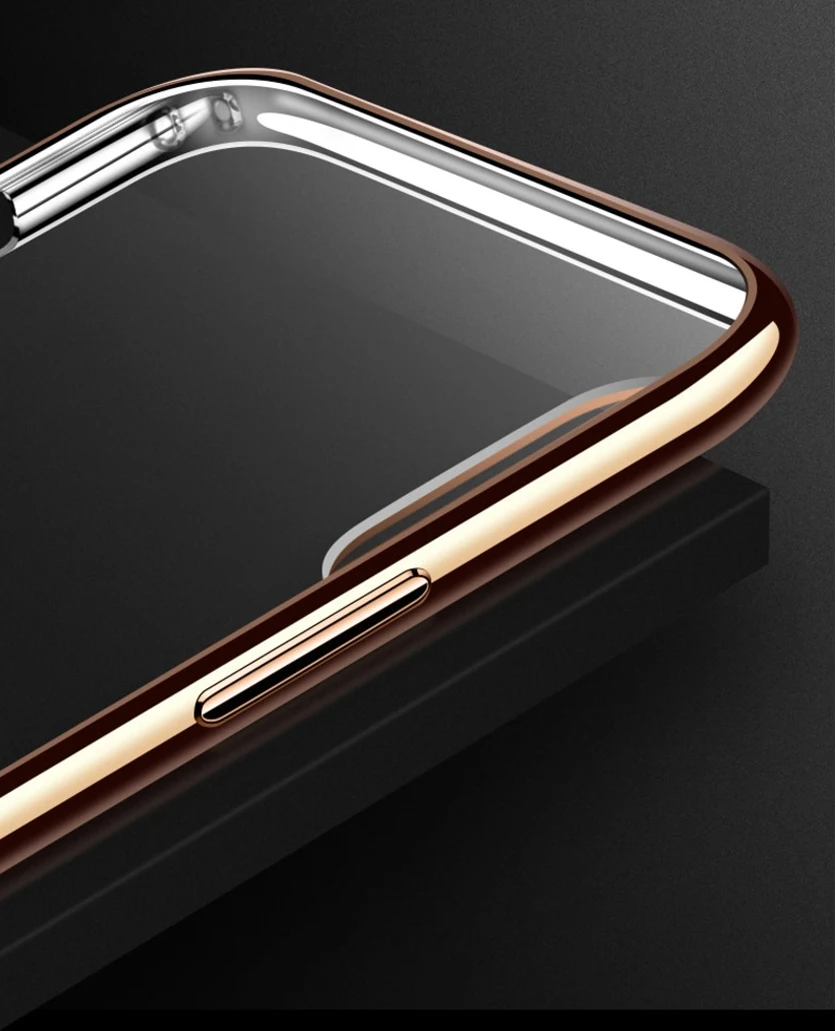 Роскошное Гальванопокрытие, хромированный Прозрачный чехол для iPhone XS MAX XR 8 7 6s 6 Plus 5S SE, прозрачный позолоченный чехол