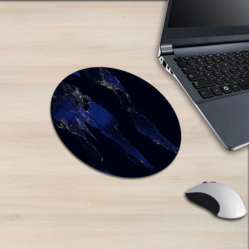 Круглый коврик для мыши XGZ светильник Shadow с изображением карты мира светящийся