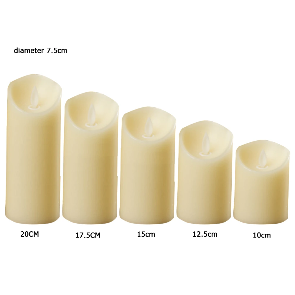 

Creative Lamp Battery Powered Home Decor Rechargeable Wax Pillar Dancing Flame LED Flameless Candle with Remote Control