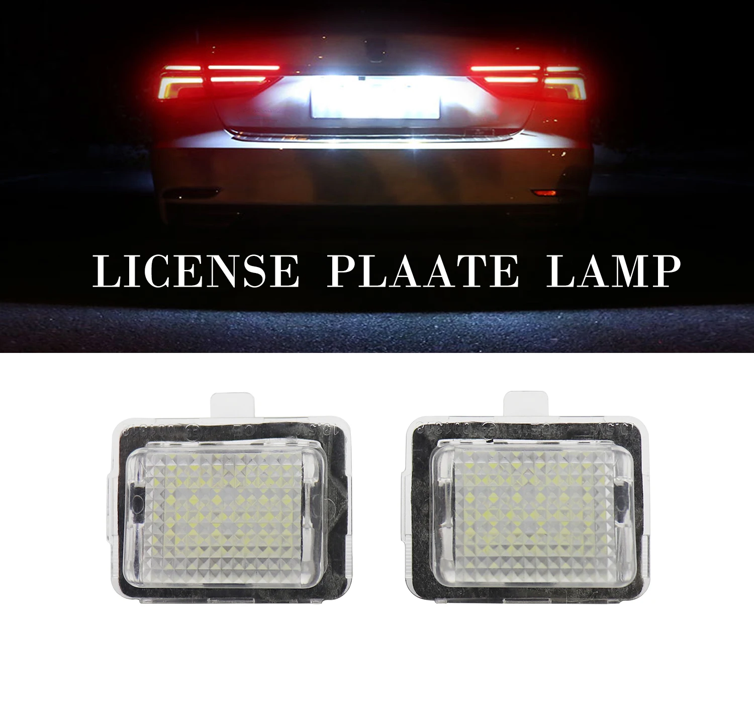 2pcs White Canbus Error Free LED car License Plate Light Tail Lamp High Power for Mercedes Benz W204 W212 C207 C216 W221 | Автомобили и