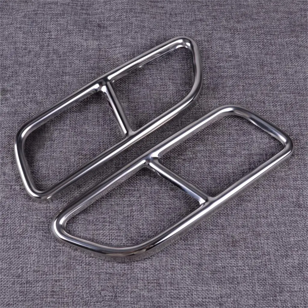 

Tail Throat Exhaust Muffler Pipe End Tip Cover Trim Decorative Decal Frame fit for Volvo S60 V60 2014-2016 2017 2018 2019