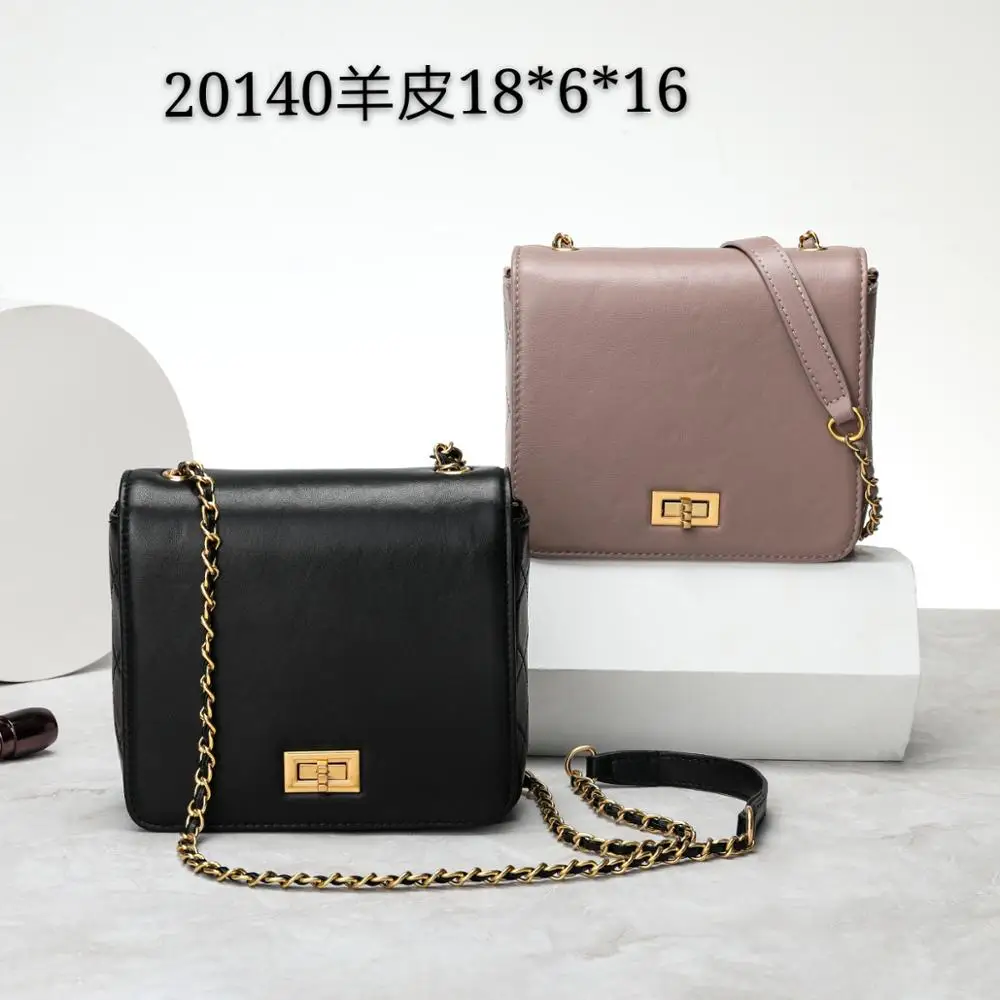

free shipping 2020 the new style fashion and mini genuine leather sheepskin women one shoulder bag crossbody bag 2 color 18cm