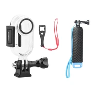 30m waterproof case sports camera underwater housing set diving floating hand grip with strap compatible with insta 360 go 2