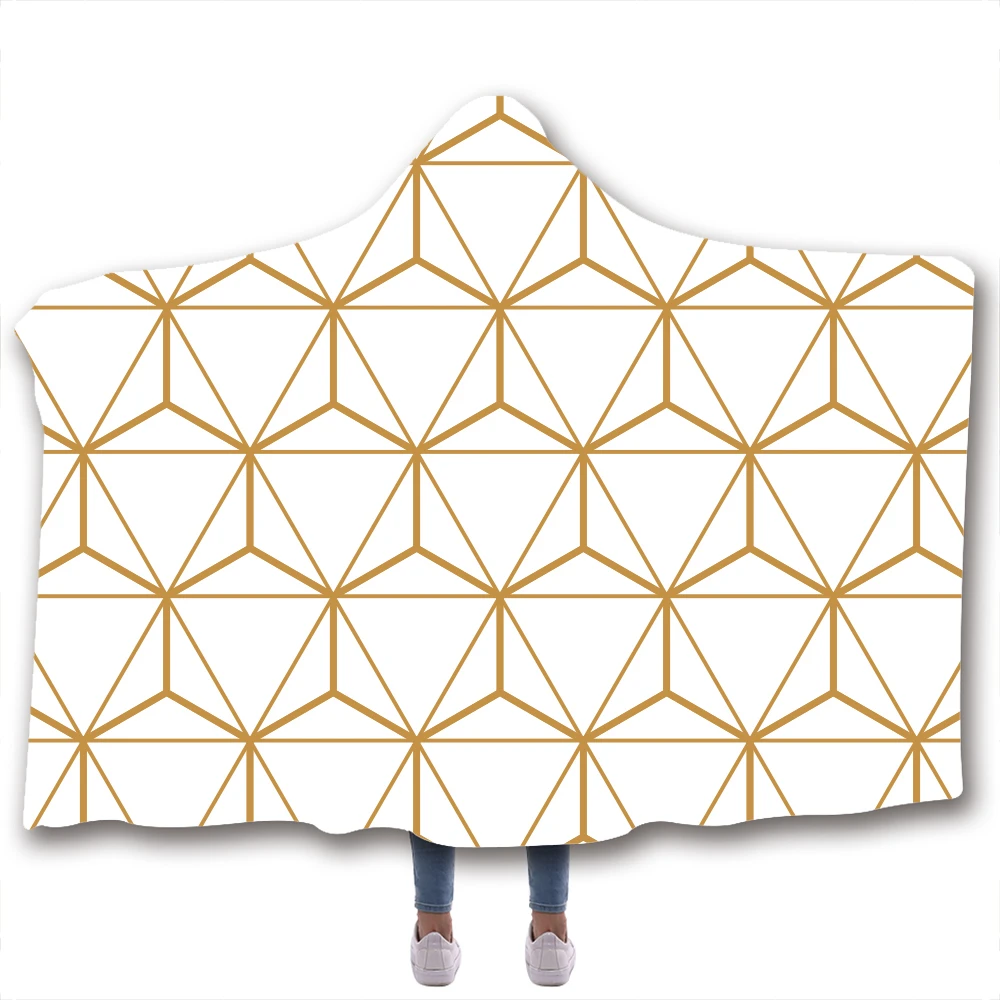 Квадратный психоделический гобелен одеяло с капюшоном Флисовое Двухслойное