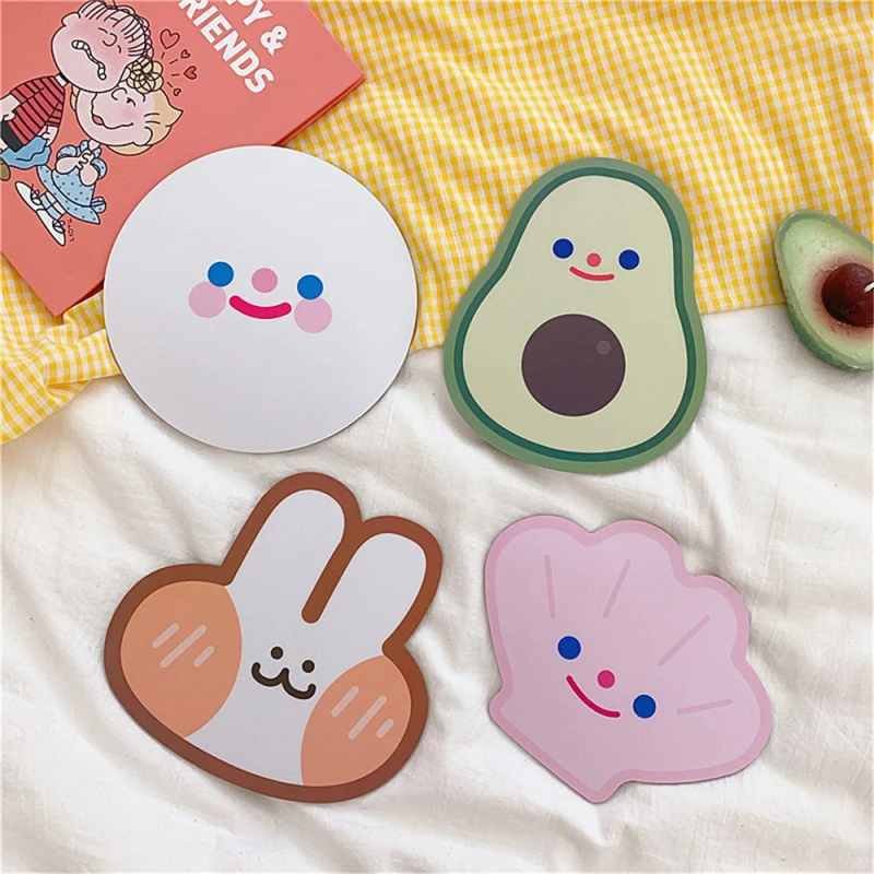 1pcs Cartoon Pattern Mouse Pad Round Mousepad Office Mice Rubber Home Computer Anti-slip Table Mat Study Room PC | Компьютеры и офис