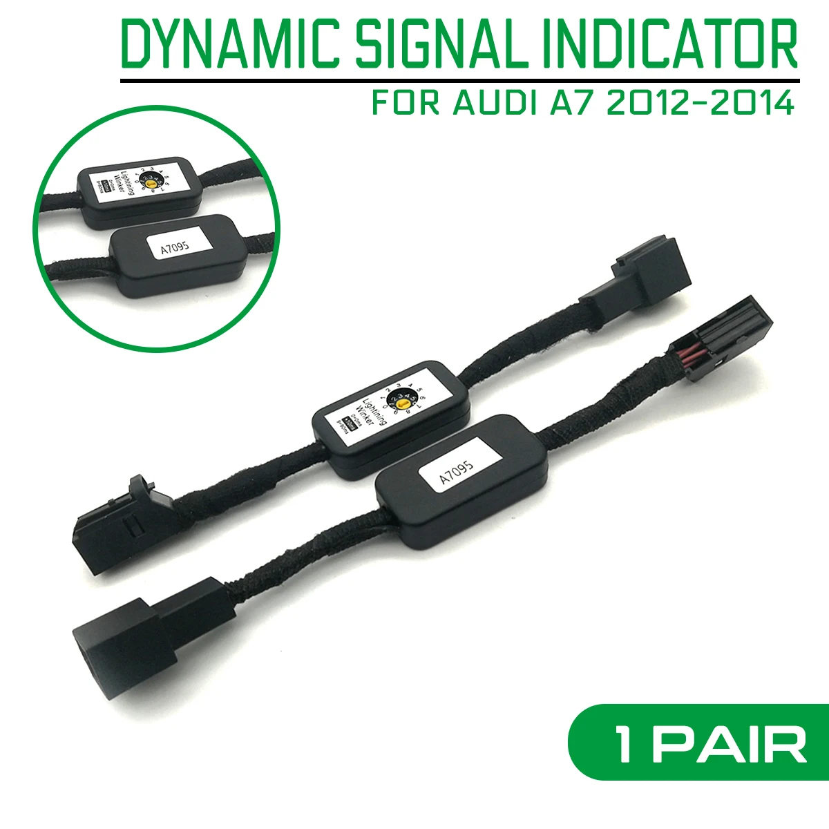 For Audi A7 Sportback 2012 2013 2014 2Pcs Car Light Dynamic Turn Signal Indicator LED Taillight Add-on Module Cable Wire Harness |