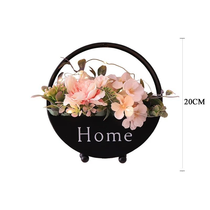 

Wall Mounted Hanging Plant Pot Iron Art Basket Flower Garden Hanging Decoration Ornaments Wall Green Plants Home Decor