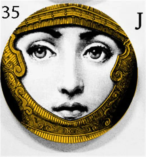 35 " 7" " Мода Fornasetti Тарелка декоративная подвесная тарелка домашнее украшение Настенная посуда керамический Декор Европейское настенное блюдо - Цвет: 35