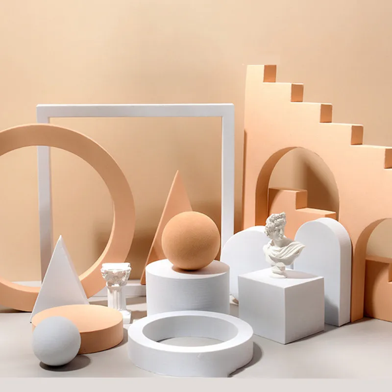 

Multicolor Geometric Stereo Shooting Props Ins Youtube Posing Ornaments PhotographyTable Cube Photography Prop Decoration