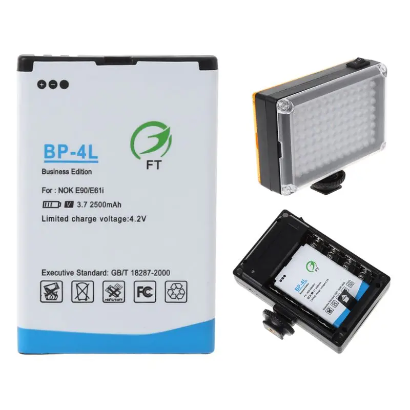 

2500mah BP-4L Replacement Li-ion Battery For 96/112 LED Camera Video Light M3GD