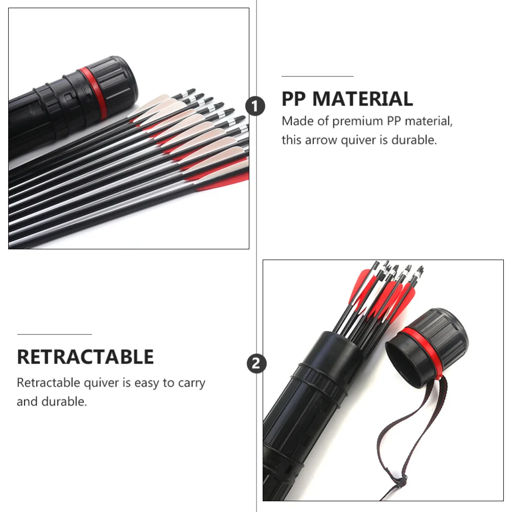 

1Pc Archery Arrow Pot Telescopic Arrow Bag Bag Retractable Quiver