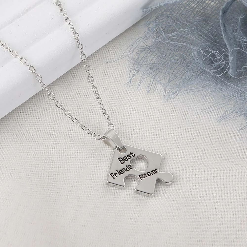 

4 PCS Best Friend Forever Punk Collar Temperament Simple Personality Stitching Necklace