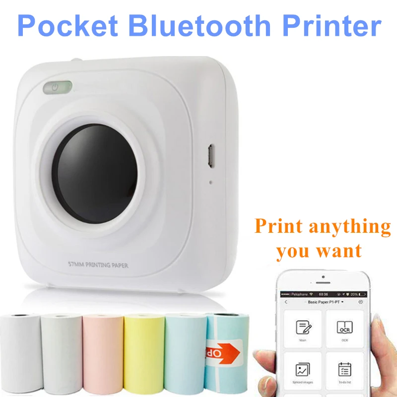 PAPERANG портативный термальный Bluetooth принтер мини беспроводной фото принтер для мобильного телефона Android iOS