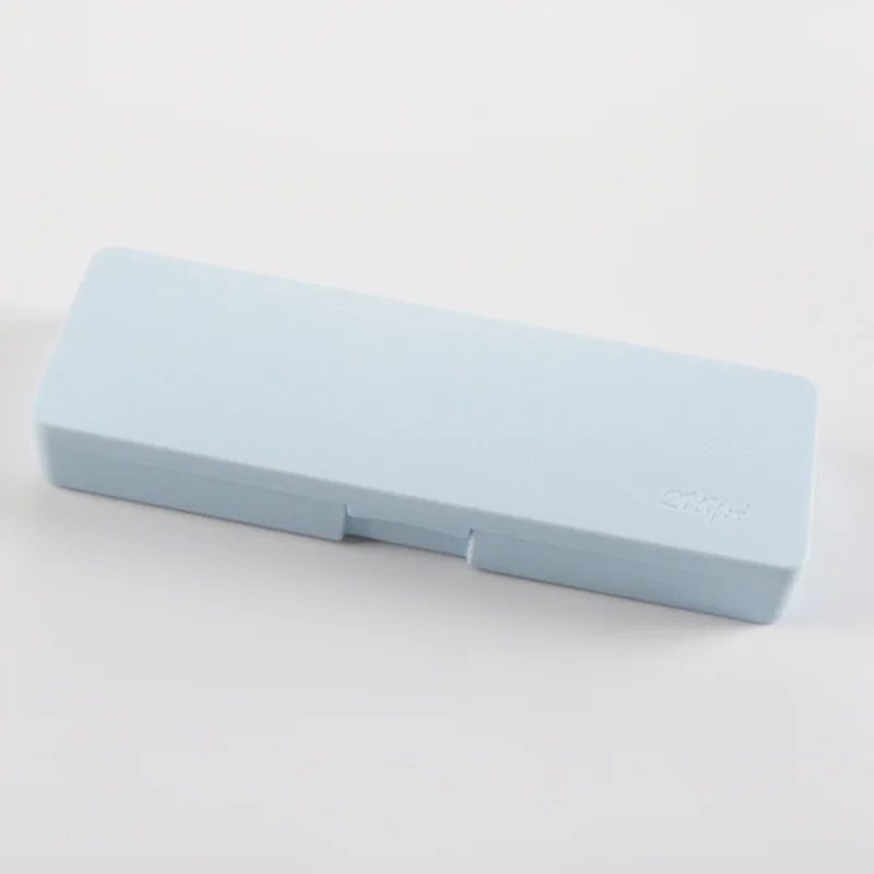 

Light blue small fresh frosted student large-capacity creative pencil case desktop storage box stylish solid color pencil case