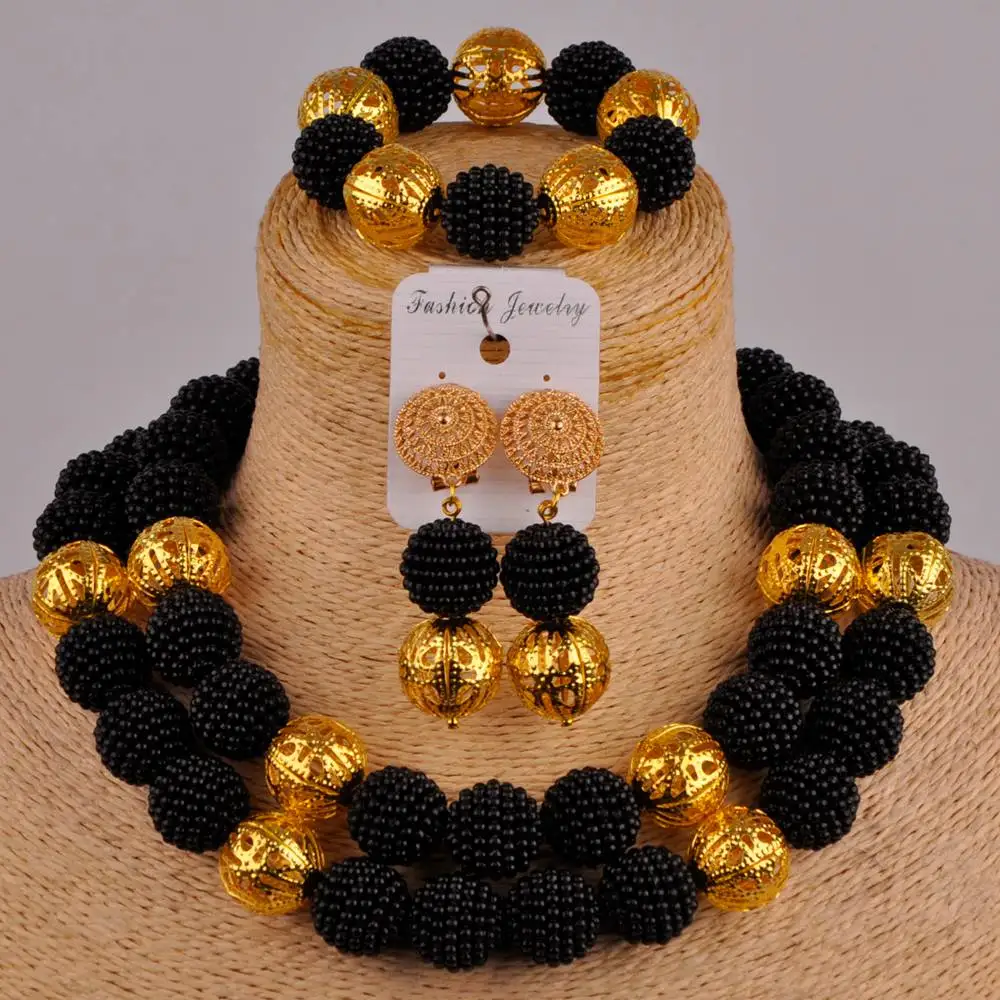 Желтый костюм ожерелье африканский набор с искусственным жемчугом нигерийский