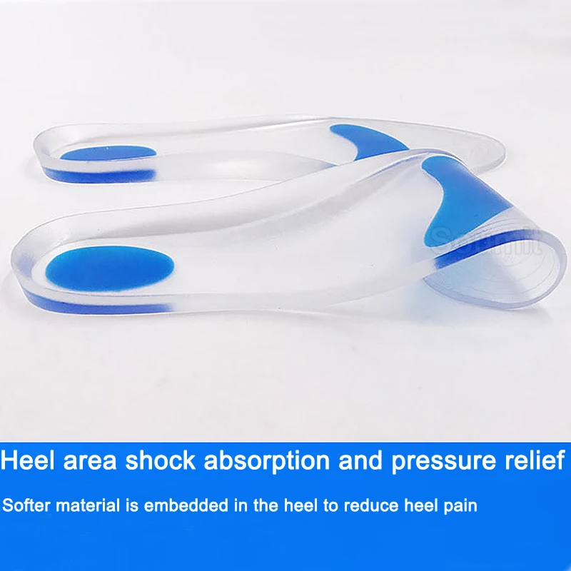 Silicone Gel Orthotic Insole for Man Women Flat Feet Arch Support Orthopedic Shoes Pad Massaging Shock Absorption Insert Cushion