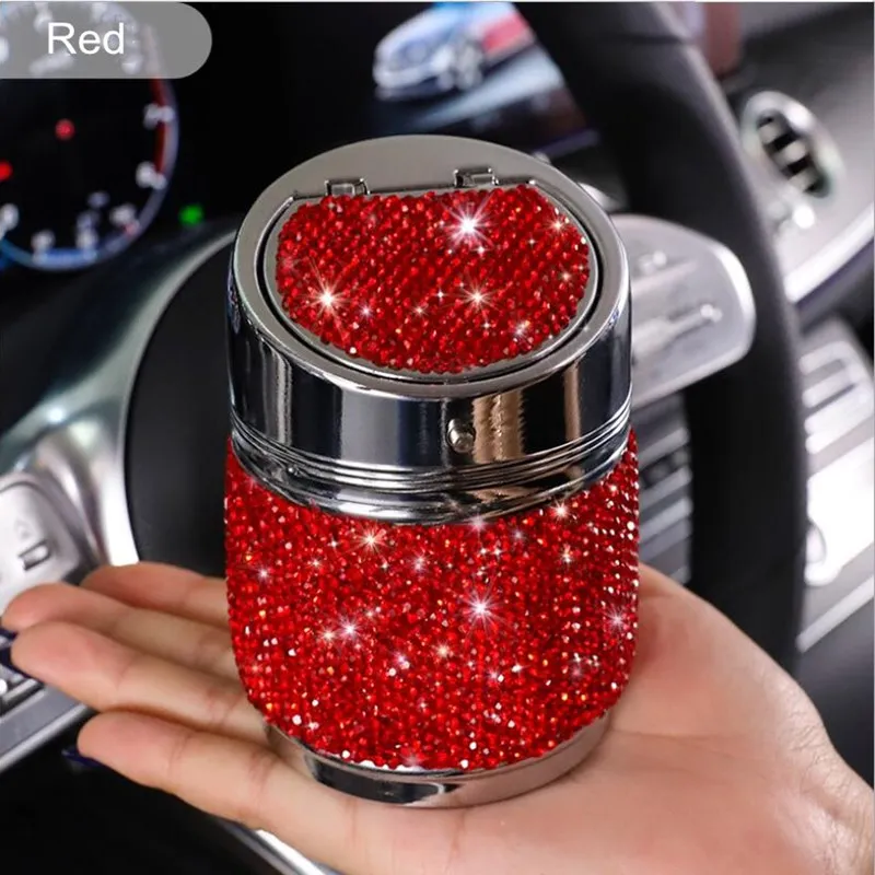 Пепельница blingbling красная для стразы автомобильная коробка салфеток мусорный бак