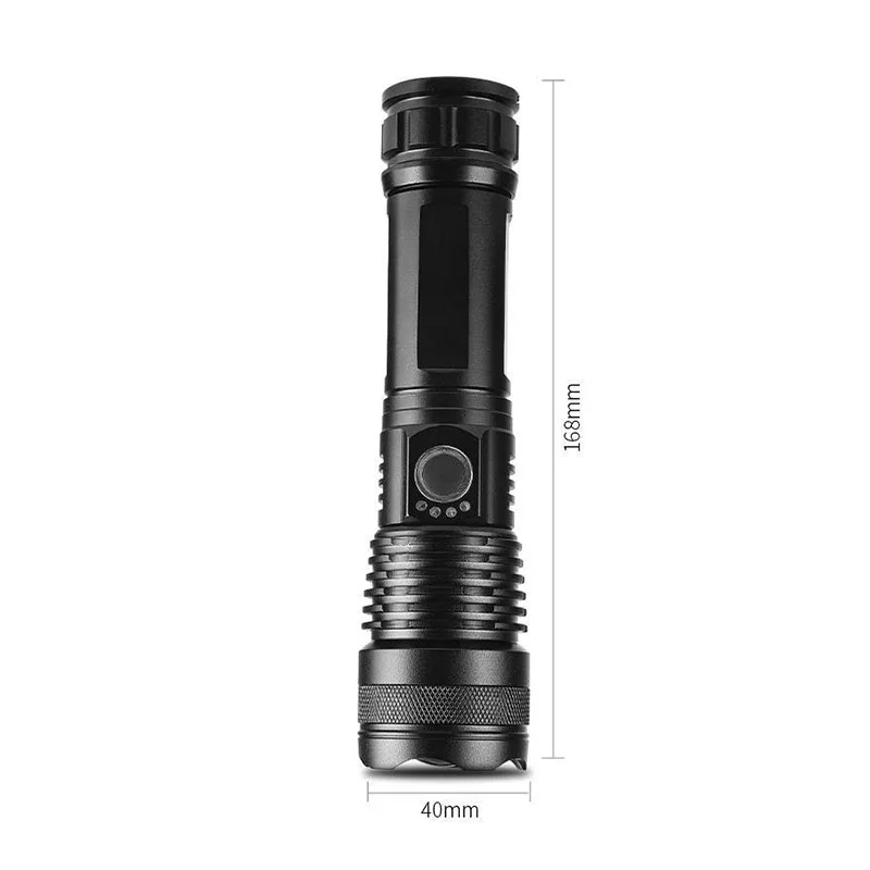 

P90 Flashlight Portable Strong Light Outdoor Camping Powerful Patrol LED USB Rechargeable Self-Defense Long-Range Waterproof