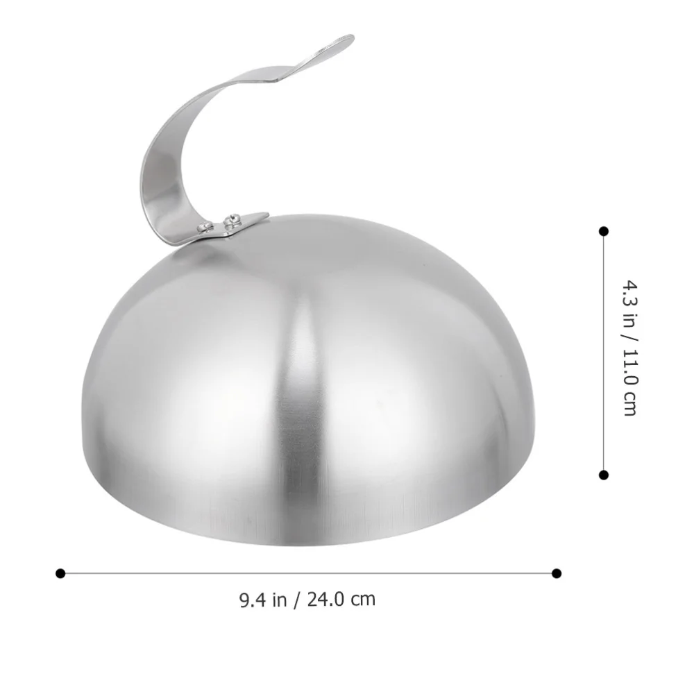 

1pc Stainless Steel Food Protective Hood Steak Lid Dishes Cover Food Cover