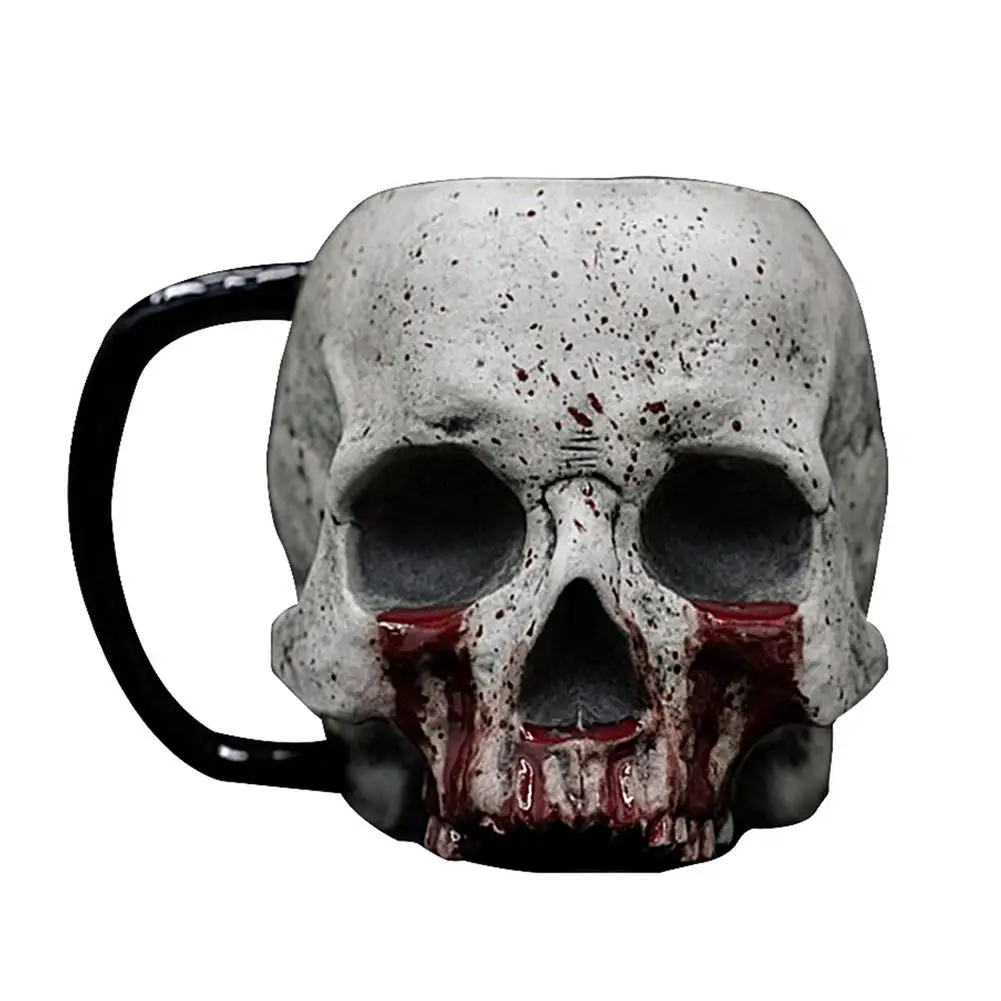 Кружка с черепом на Хэллоуин со страшной головой украшение для стола Мужская