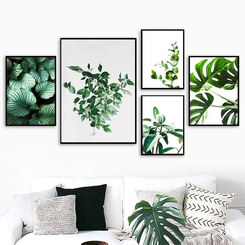 Картина с изображением гор туманного леса природный пейзаж украшение в