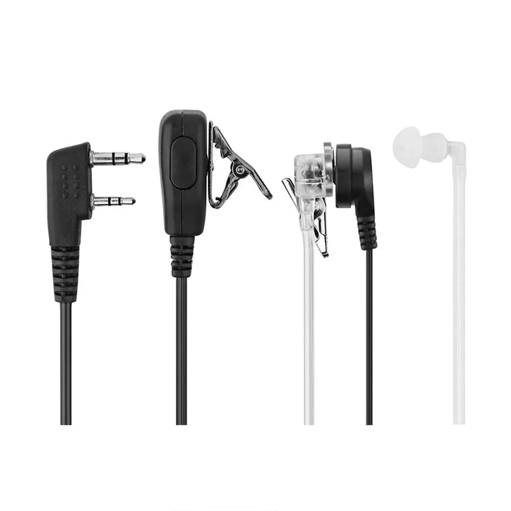 2 Pin PTT MIC гарнитура Тайное Акустическая трубка In-ear наушник для Kenwood TYT Baofeng UV-5R BF-888S CB