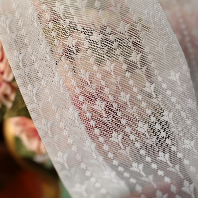 Korean White Embroidered Voile Curtains For Bedroom Window Curtain Living Room Sheer tulle Blinds Custom Made Drapes | Дом и сад