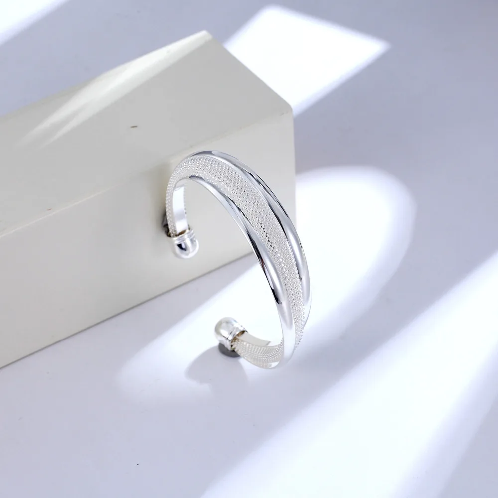 Женский браслет JOVO 925 Регулируемый Открытый с манжетами и шариками ювелирные