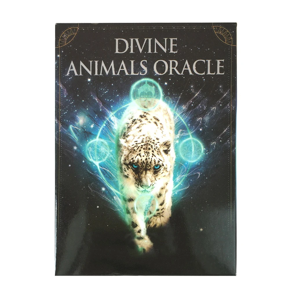 

Portable Divine Animals Oracle Coated Paper Party Game Deck Magical Beginner Playing Tarot Card Entertainment English Version