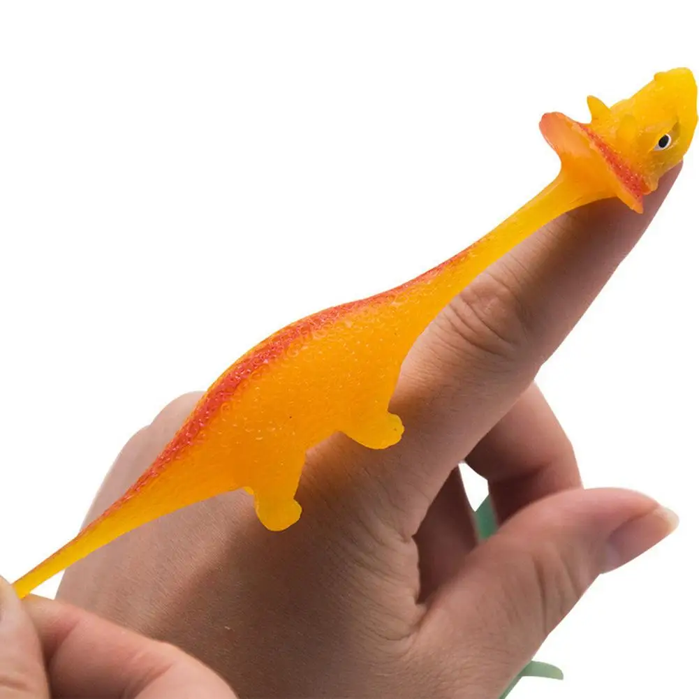 20pcsTPR Dinosaur Catapult Toy Vent Simulation Animal Finger EjectionAntistress Slow Rebound Toys For Adults Kids - купить по
