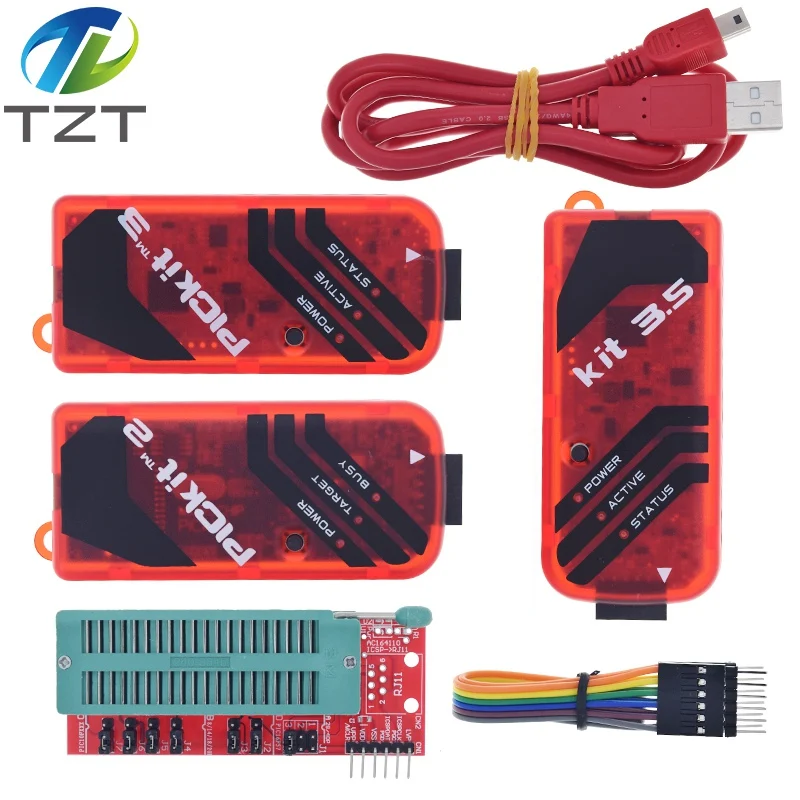 PICKit2 PICKIT3 PICKit3.5 Programmer + PIC ICD2 PICKit 2 PICKIT 3 3.5 Programming Adapter Universal Seat | Электронные