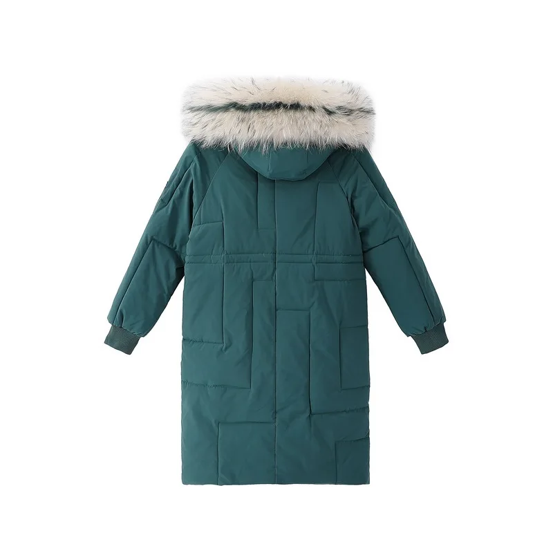 

Winter jacket new winter 2019 down cotton-padded jacket female long heavy hair clothing down parka 909