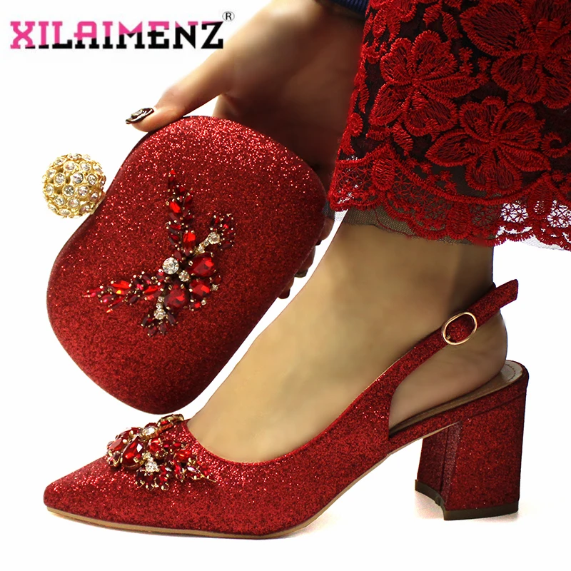 Ins/модные новые поступления Лидер продаж Итальянские женские туфли в комплекте с