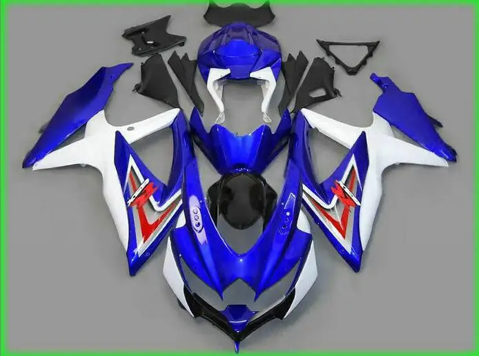 

Новый Яркий мотоциклетный аксессуар ABS для Suzuki полные комплекты обтекателей K8 2008 2009 2010 600 08 09 10, красивый, синий, белый
