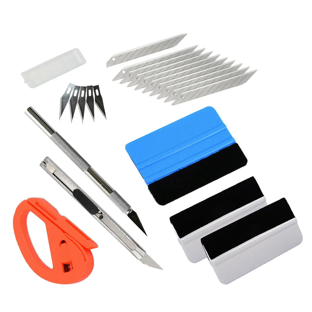 

Tools Window Tint Scraper Kit Wrapping Application Blades Car Security