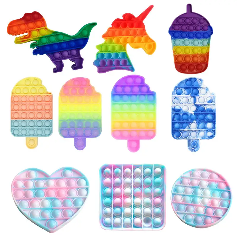 Антистрессовые игрушки-антистресс Радужный мороженое пузырьковая игрушка