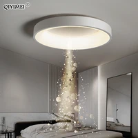 white grey modern led ceiling lights for living room bedroom dining room dimmable lamp indoor round sqaure fixtures lustres