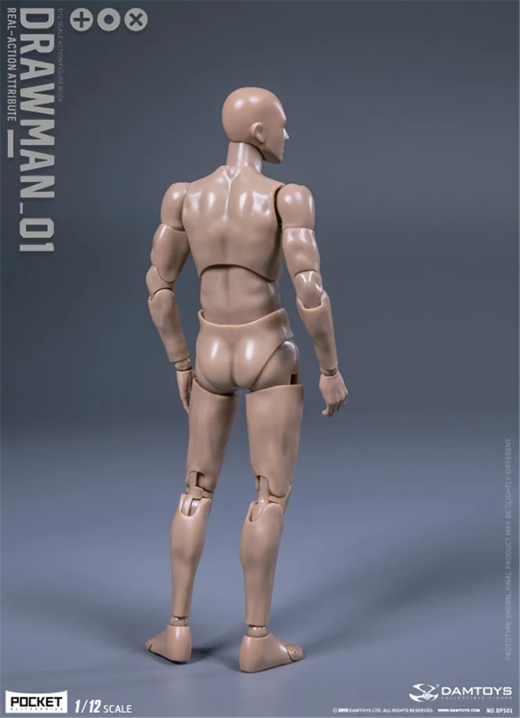 

1/12 Scale In Stock DAMTOYS DPS01 Drawman Body Head Carving Model Flexible 6'' Action Figure Doll
