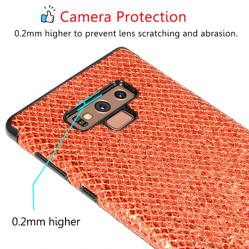 Protective case on for Samsung galaxy note 9 back cover bling glitter samsng sam samsum galaxie note9 luxury bumper n9 cases fit |