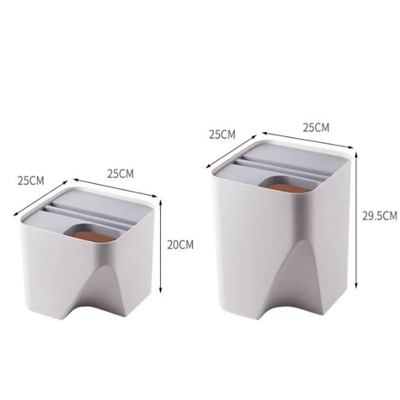 Мусорный бак Кухня 1 шт. отделение для сухого и мокрого мусорное ведро Ванная