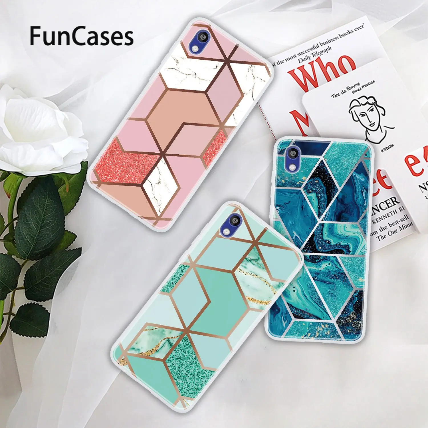Мраморные стильные чехлы книжки для etui huawei Honor 7 S чехол Iphone портативные