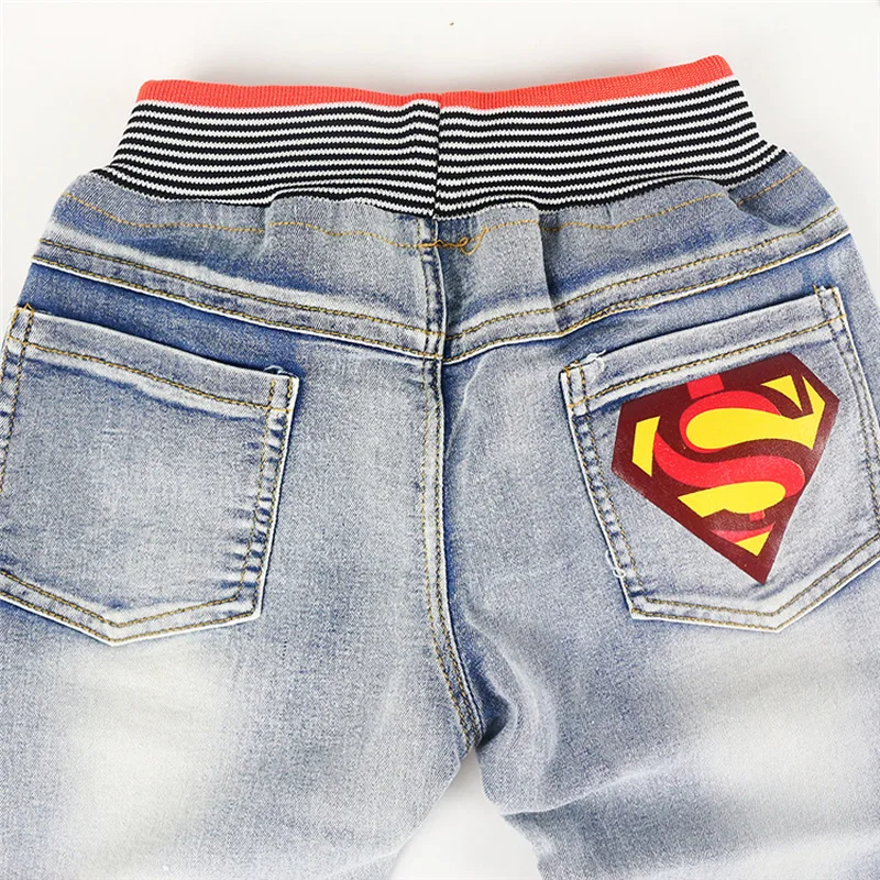 Детские джинсы Superman Костюмы Демисезонный Новый костюм длинные брюки с