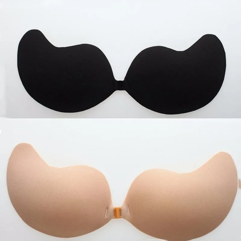 Seamless Women Self Adhesive Strapless Bandage Stick Gel Silicone Push Up Invisible Bra
