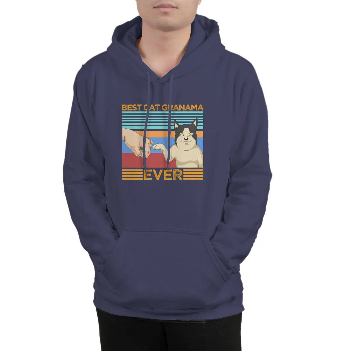 

Men's Hoodie best cat grandma everCotton Games Punk Top quality Hip-Hop Men Clothing 37160