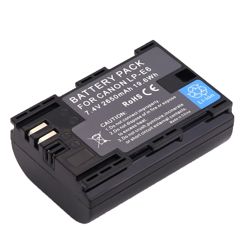 PooSue 2650mAh LP E6 LP-E6 Battery +LCD Dual Charger LP-E6N For Canon EOS 5D 6D 60D 60Da 7D 70D 80D 5DS R Mark II III | Электроника