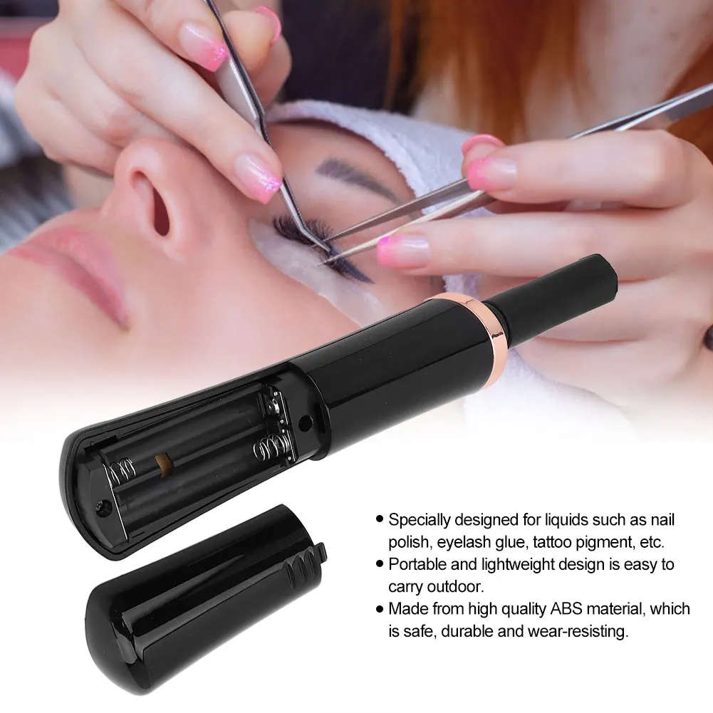 Electric Eyelash Extension Glue Shaker Liquid Nail Polish Shaking Machine Makeup Tool 1-3 Seconds Fast Drying Eyelashes Glue