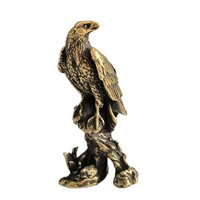 3d mini eagle casting animal figurine retro style metal sculpture home office room desktop decoration collect ornaments gift