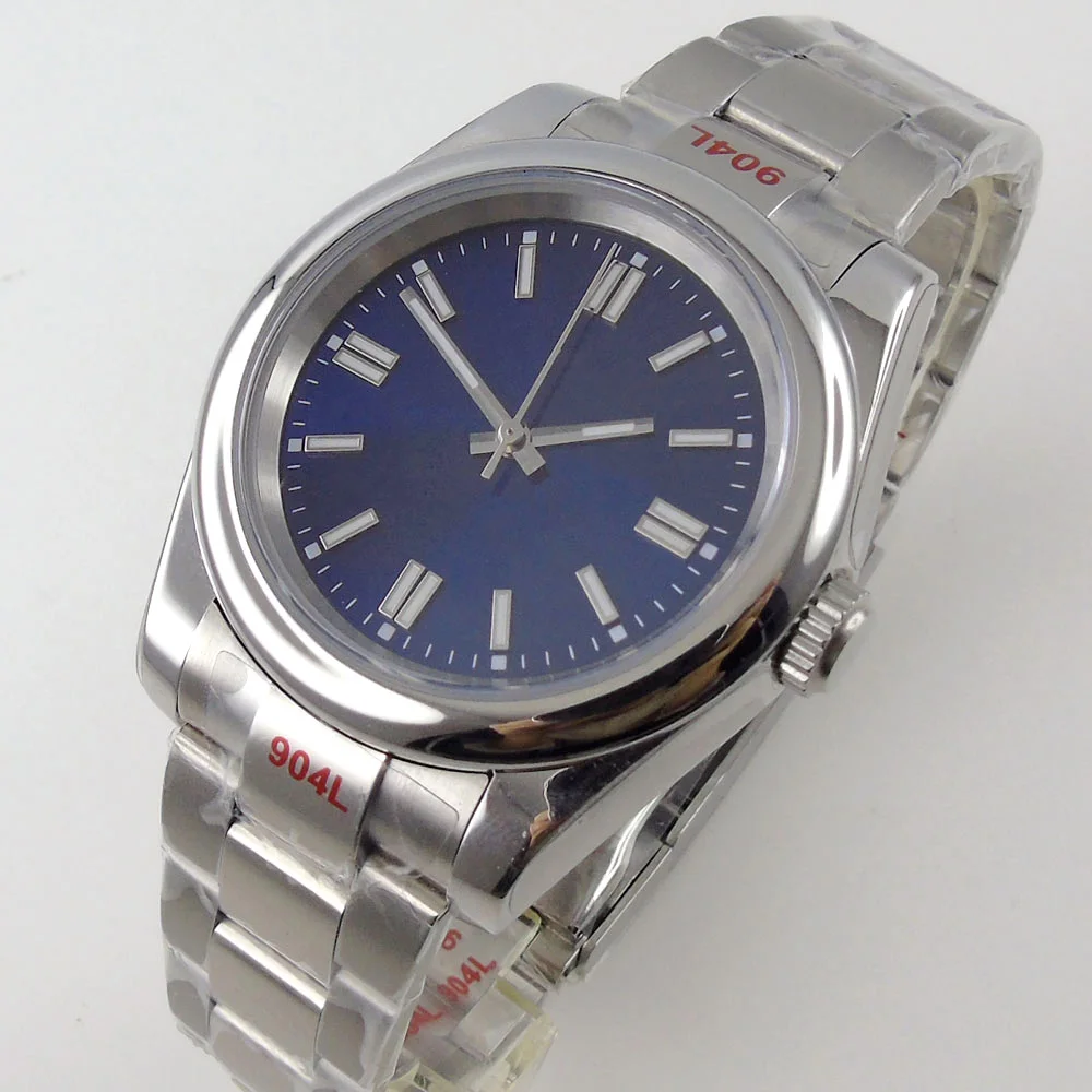 36/39mm Automatic Men s Watch Sapphire Glass Blue Dial Polished Bezel Miyota 8215 Mingzhu 2813 Movement Oyster Bracelet