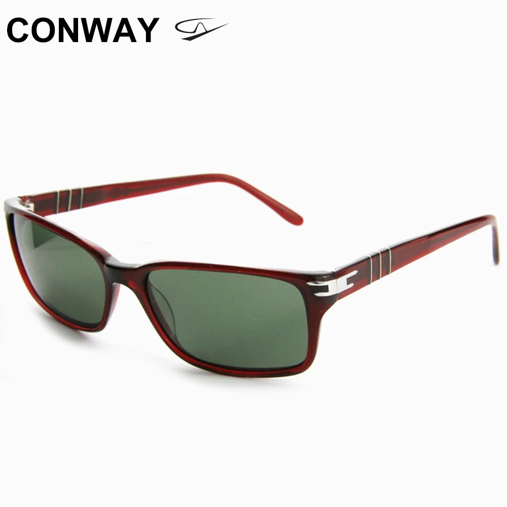 Модные солнцезащитные очки CONWAY для женщин тонкие с УФ защитой винная ацетатная